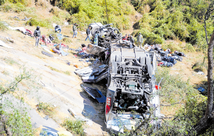 Accidente de autobús de pasajeros